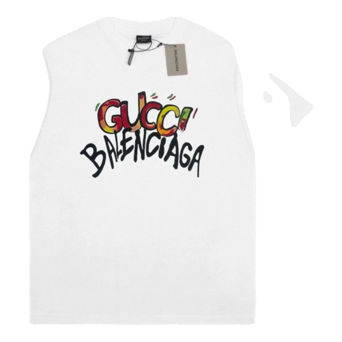 Balenciaga Gucci Graphic T-Shirt White