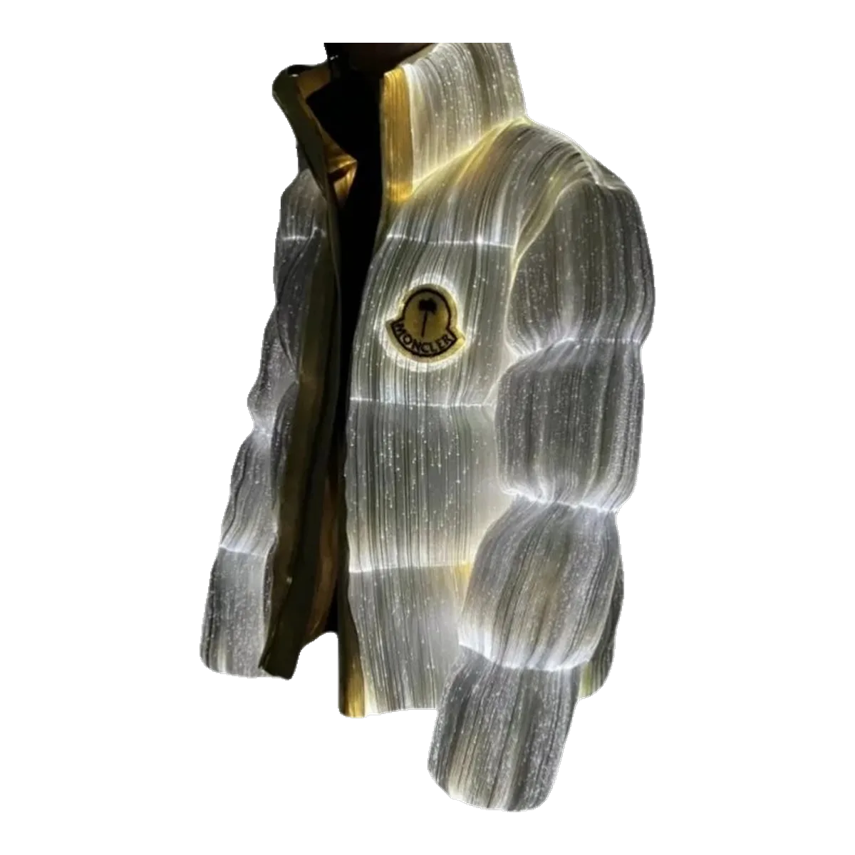 Moncler Gold Metallic Down Jacket