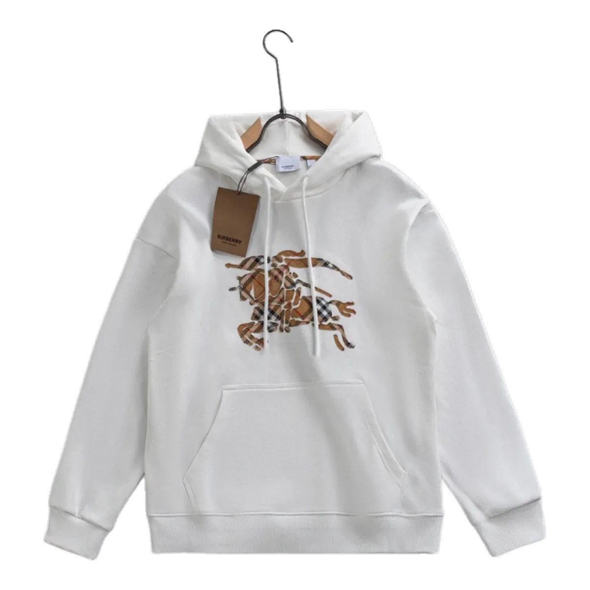 Burberry White Check Bear Hoodie