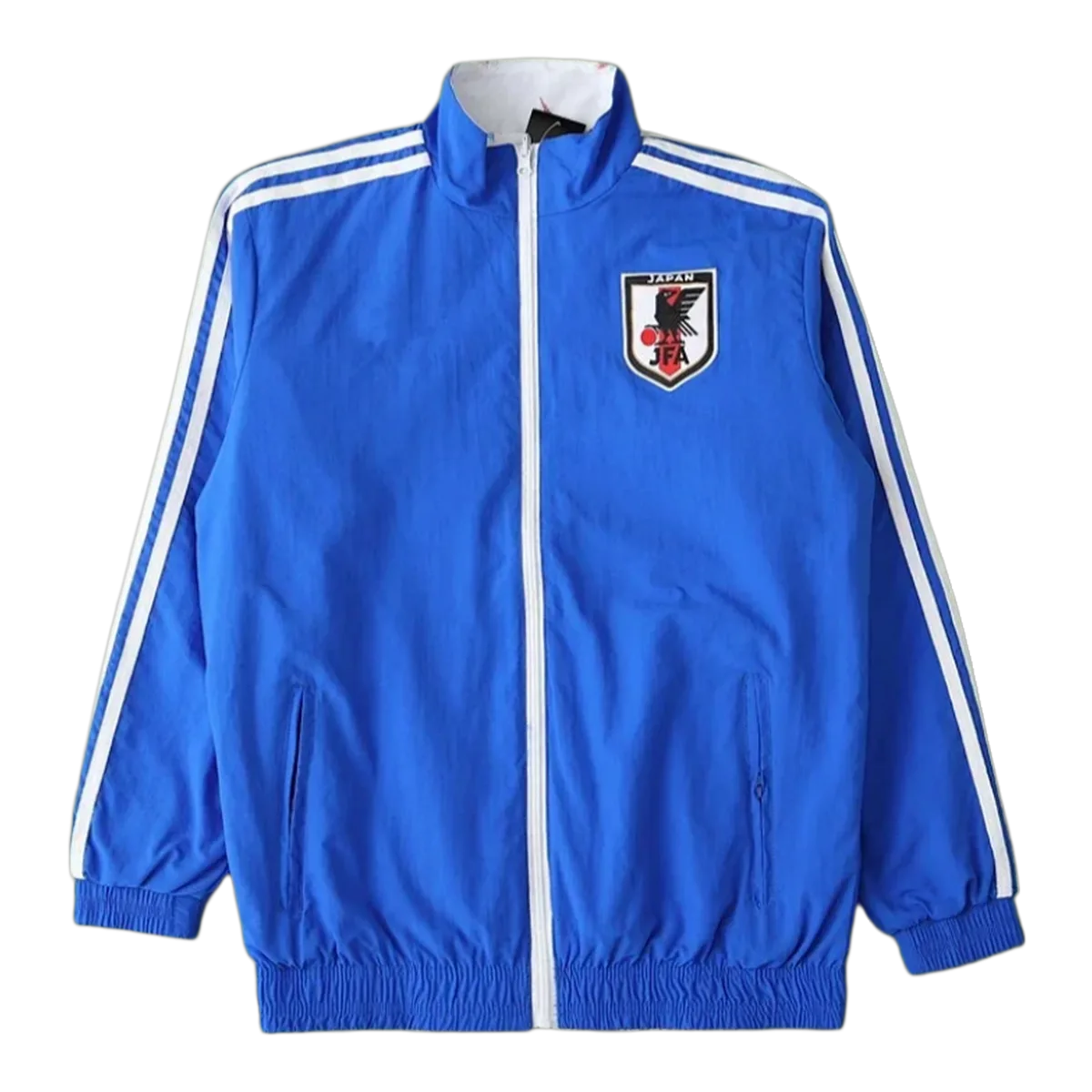 On Blue Windbreaker