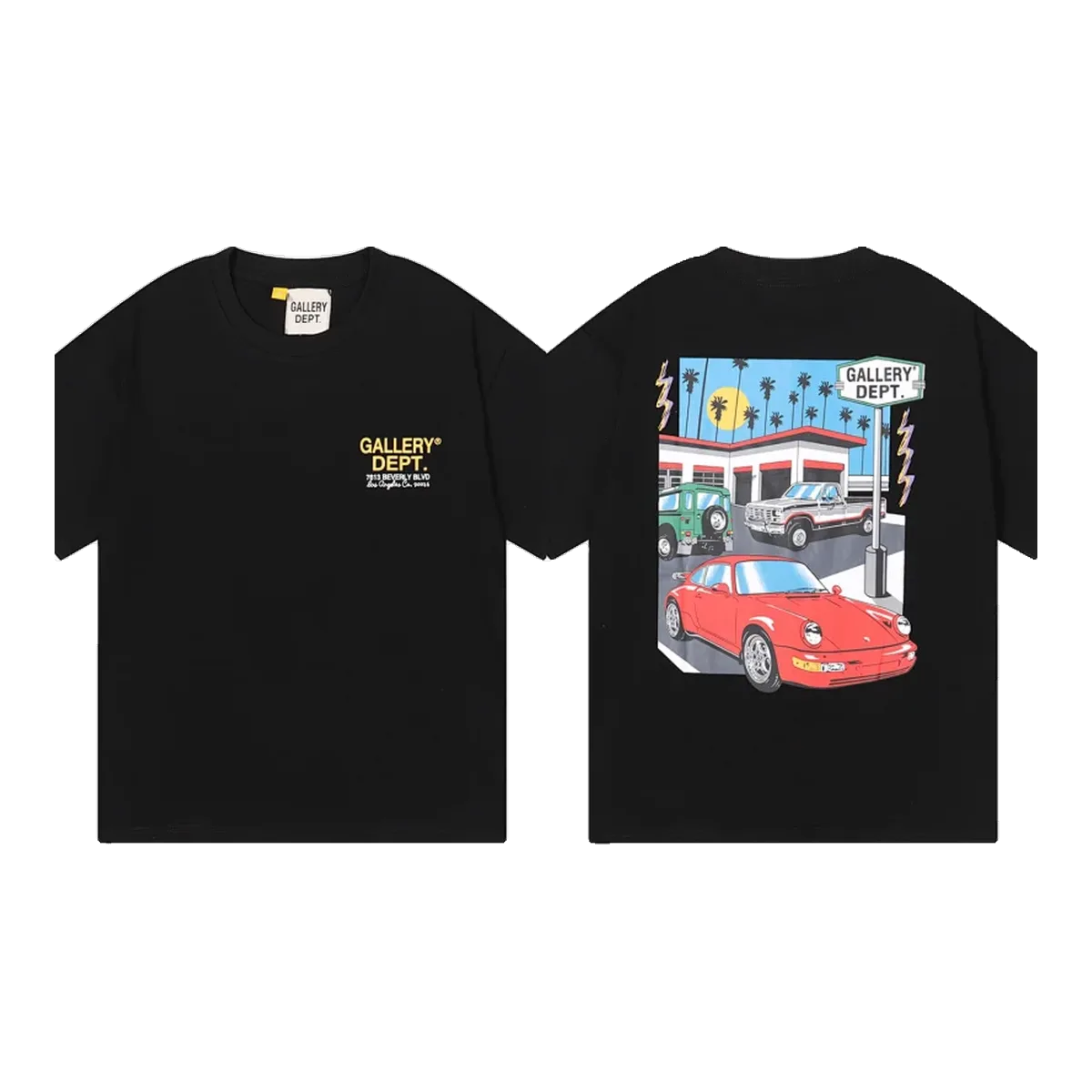 Gallery Dept Car Graphic T-Shirt Black