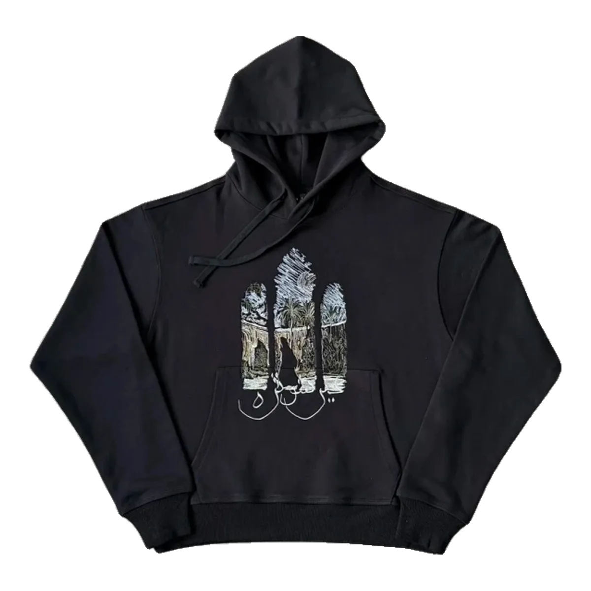 Derschutze Black Graphic Hoodie