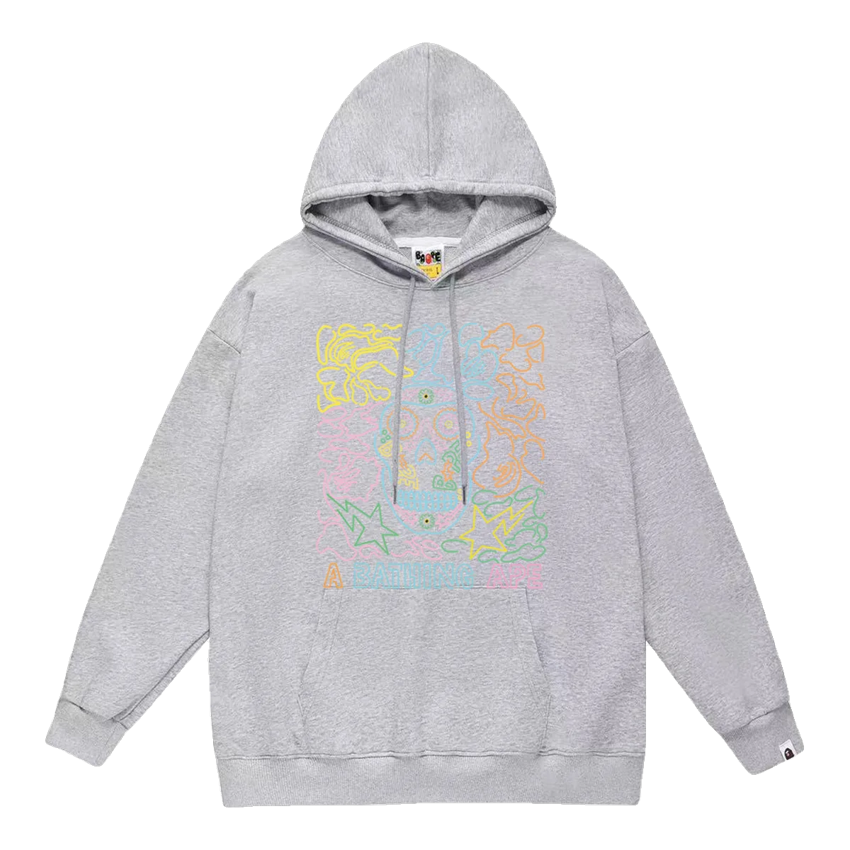 Bape Grey Graphic Hoodie