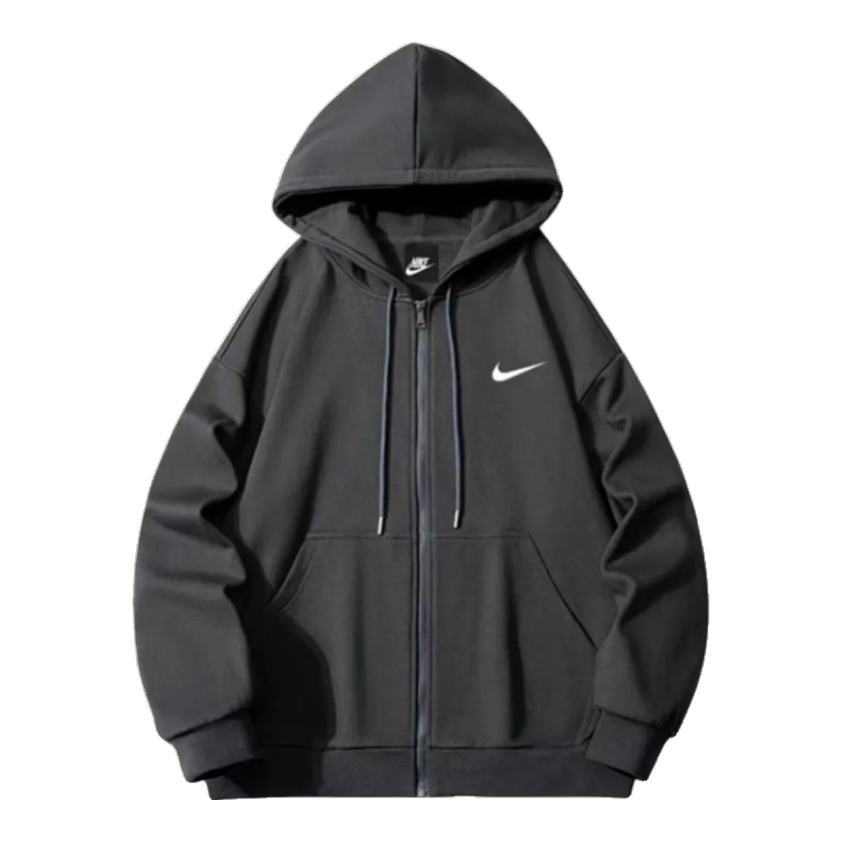 Nike Black Swoosh Zip Hoodie