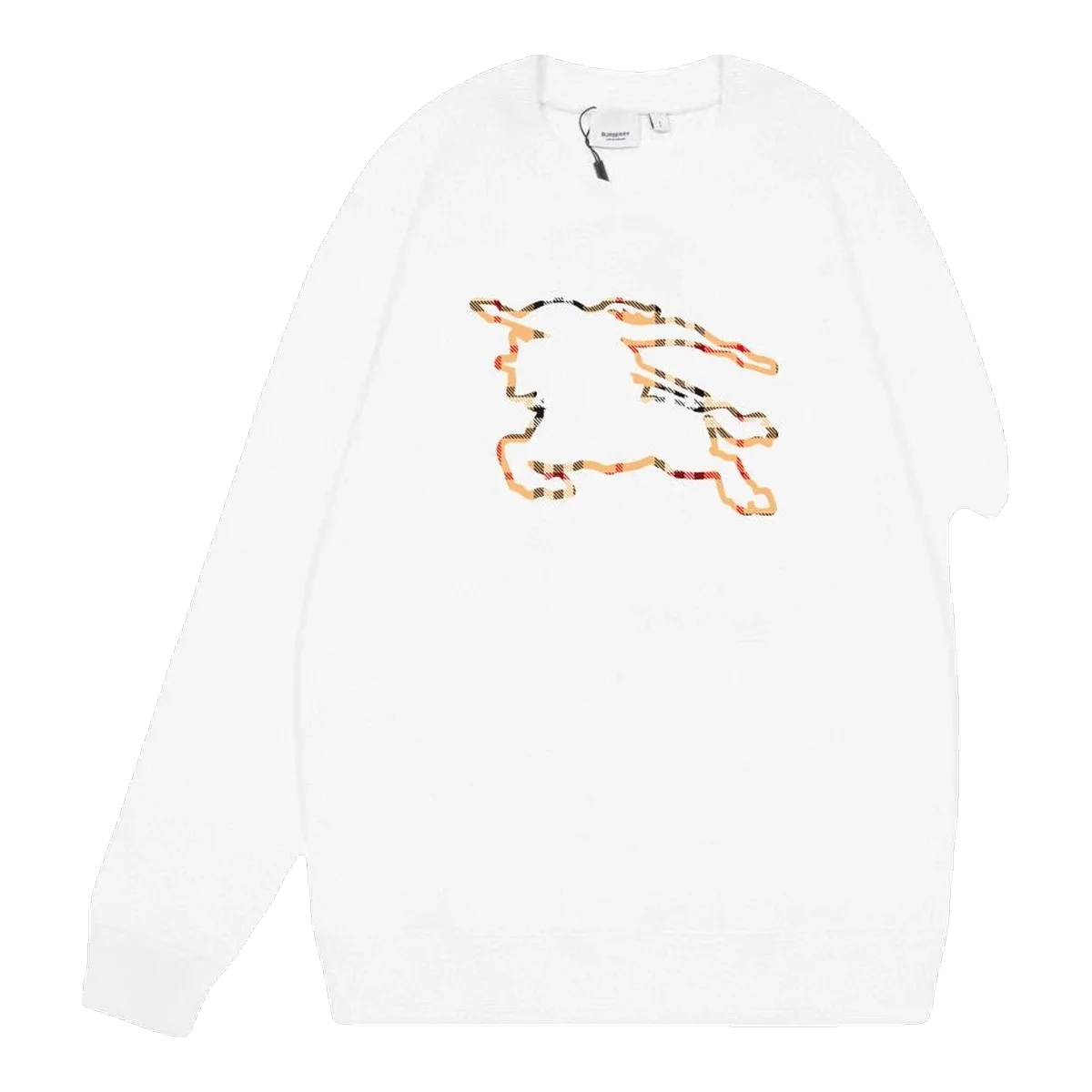 Burberry White Knight Logo Sweatshirt