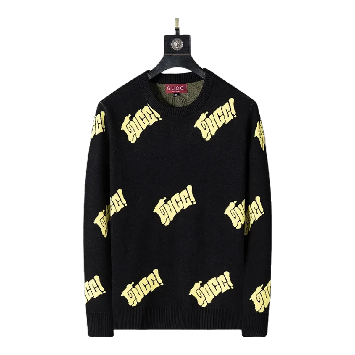 Gucci Black Yellow Logo Sweater
