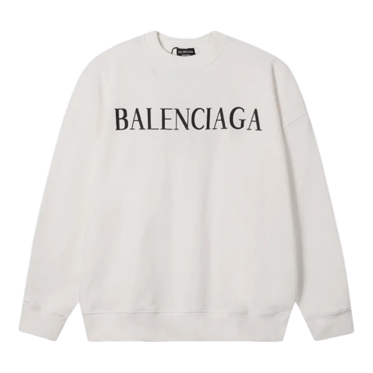 Balenciaga White Sweatshirt Logo