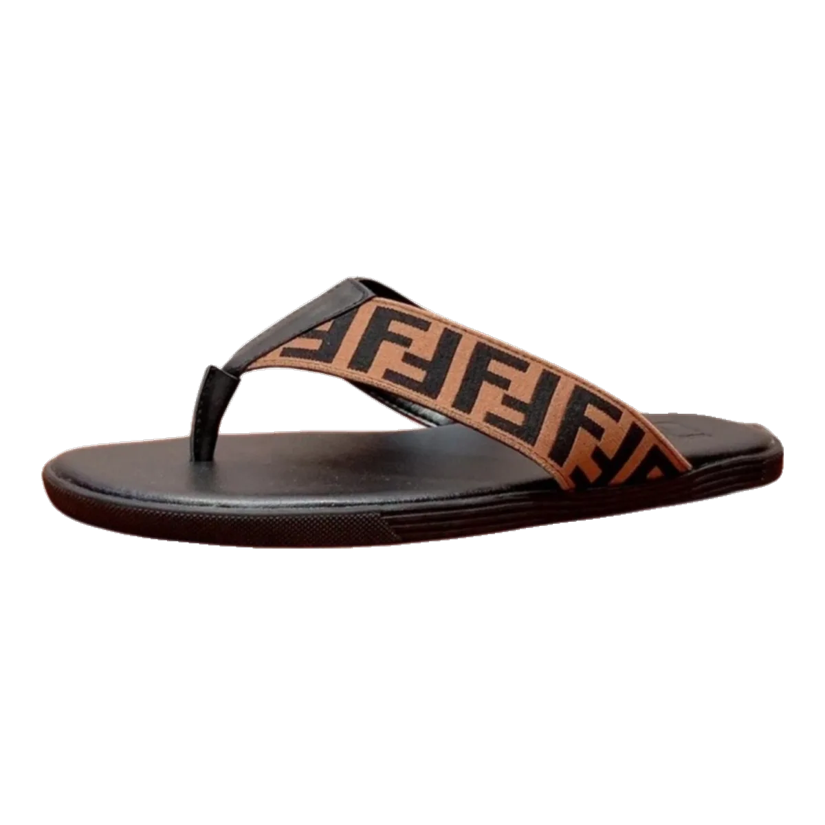 Fendi FF Thong Sandal Brown