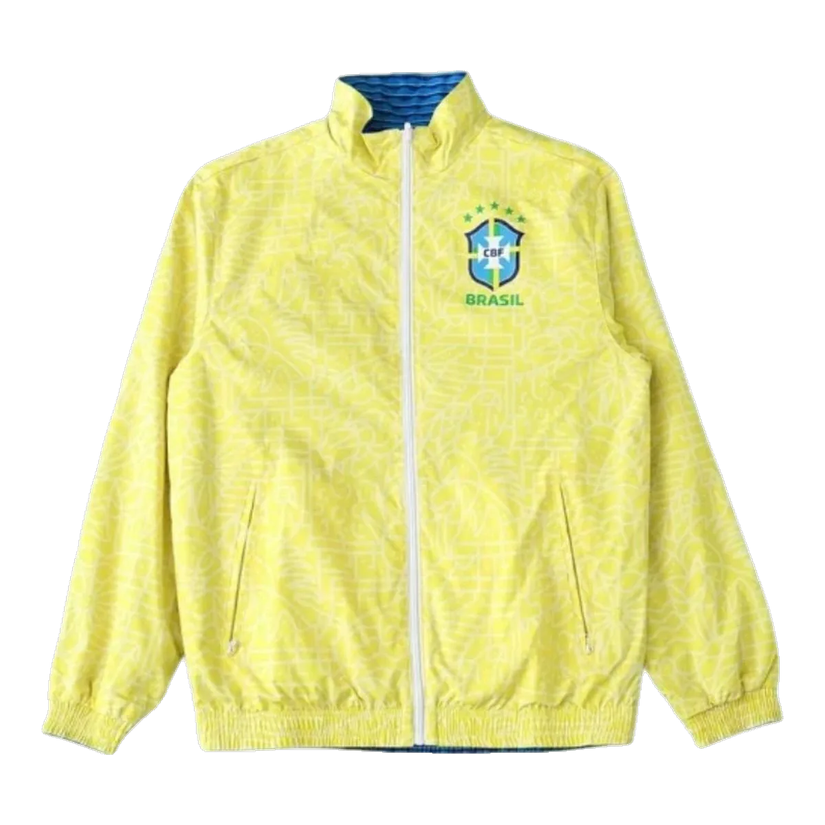 On Yellow Windbreaker