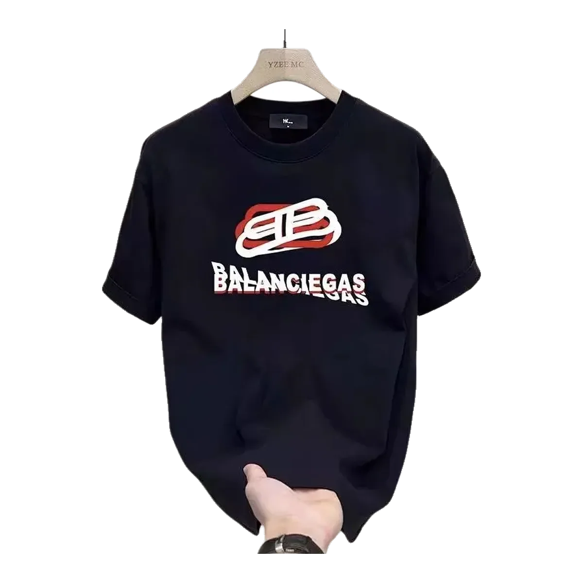 Balenciaga Logo T-Shirt Navy