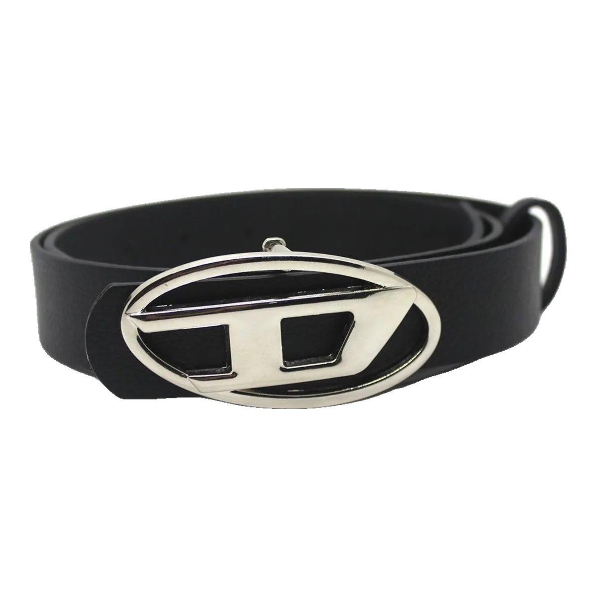 Diesel Black Oval Logo Belt