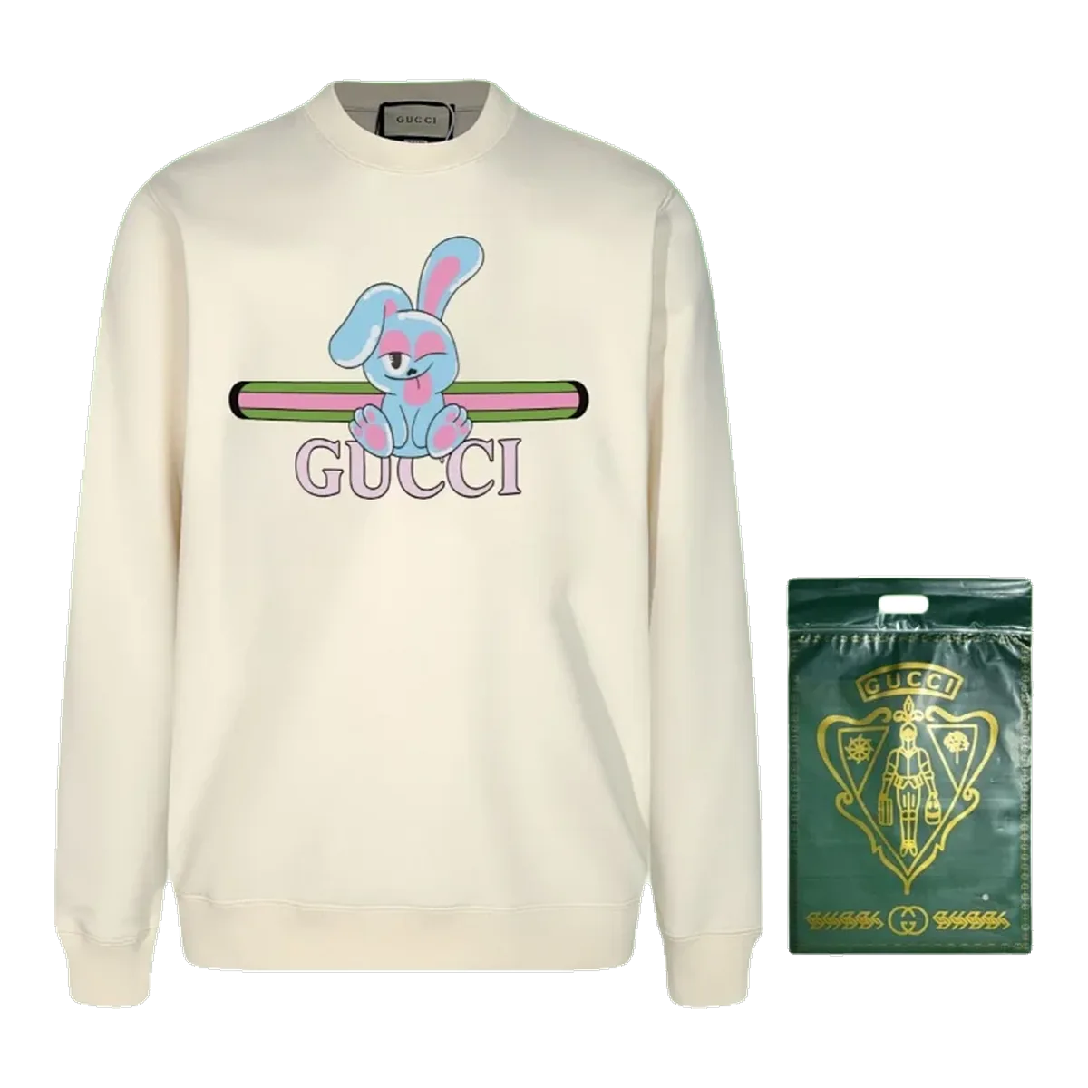 Gucci White Rabbit Logo Hoodie