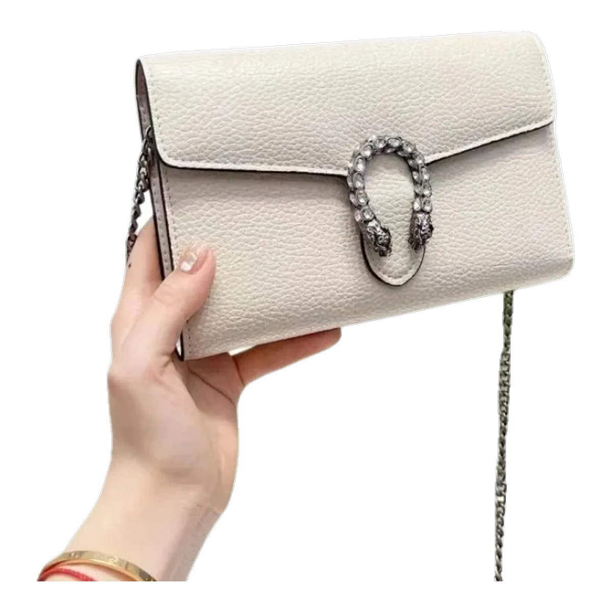 Gucci White Leather Dionysus Bag