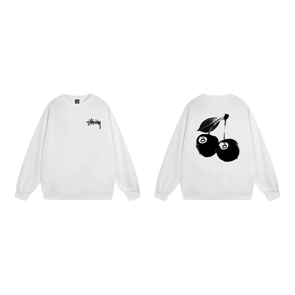 Stussy White Long-Sleeve Tee