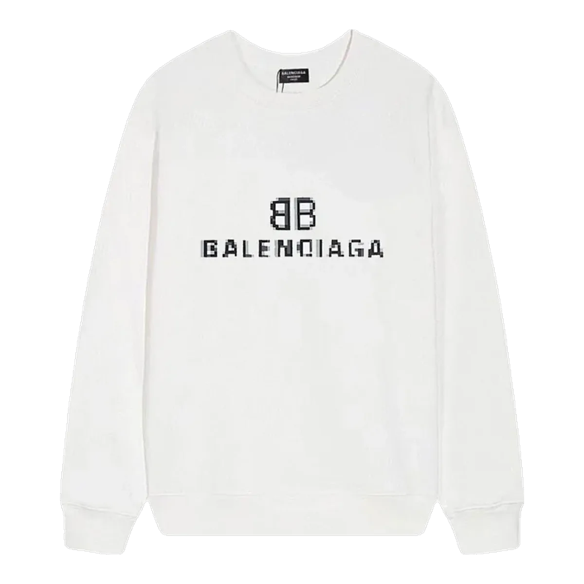 Balenciaga White Sweatshirt Logo