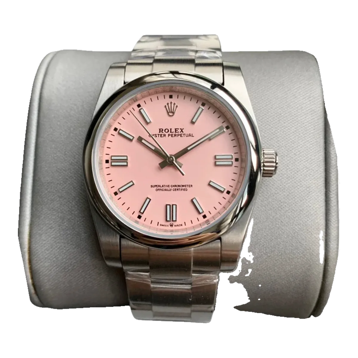 Rolex Watch Pink Dial