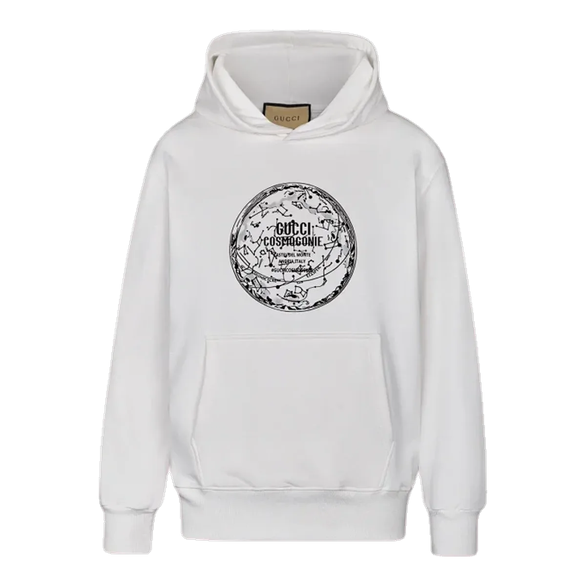 Gucci White Emblem Logo Hoodie