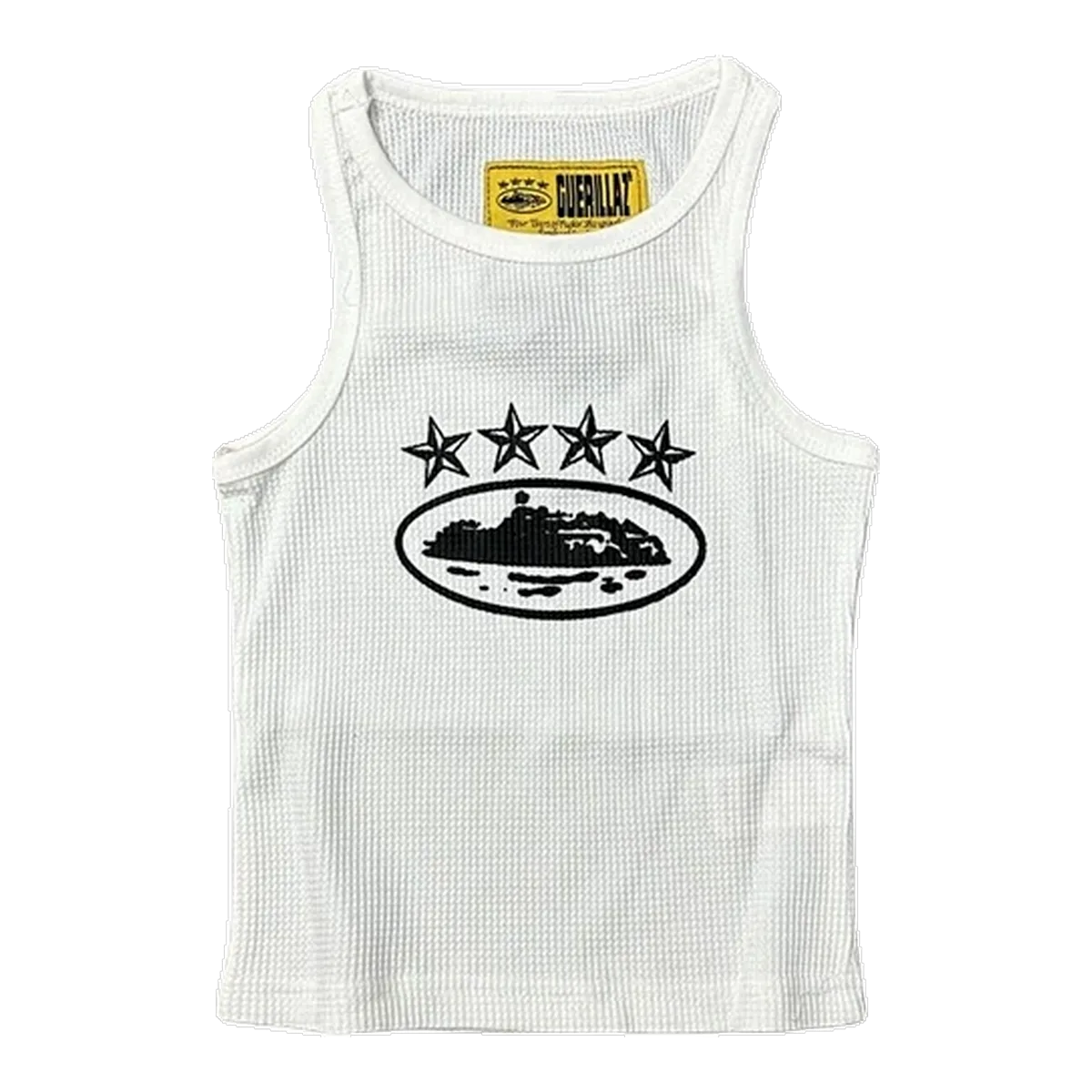 Corteiz Ribbed Tank Top White