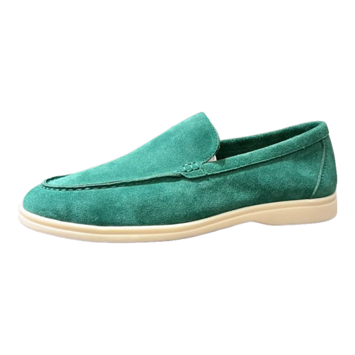 Loro Piana Teal Suede Loafers