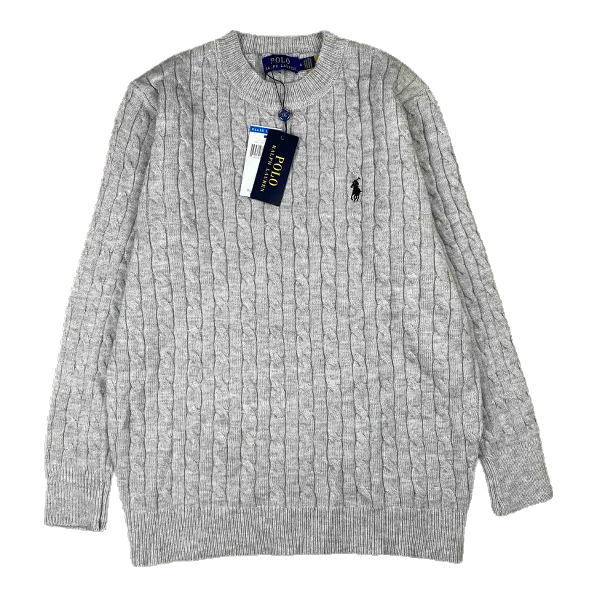 Ralph Lauren Grey Cable Knit Sweater