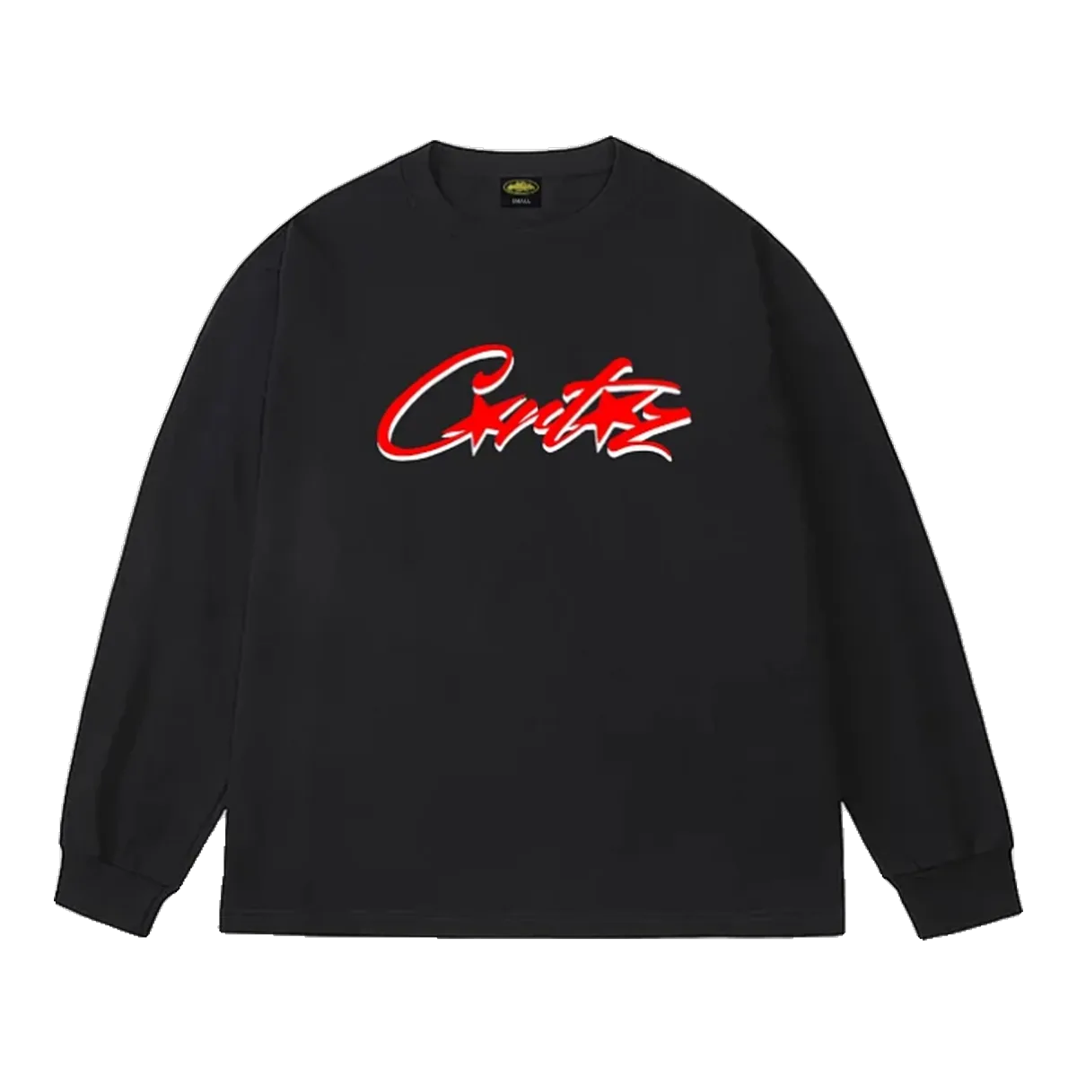 Corteiz Black Long-Sleeve Red Logo