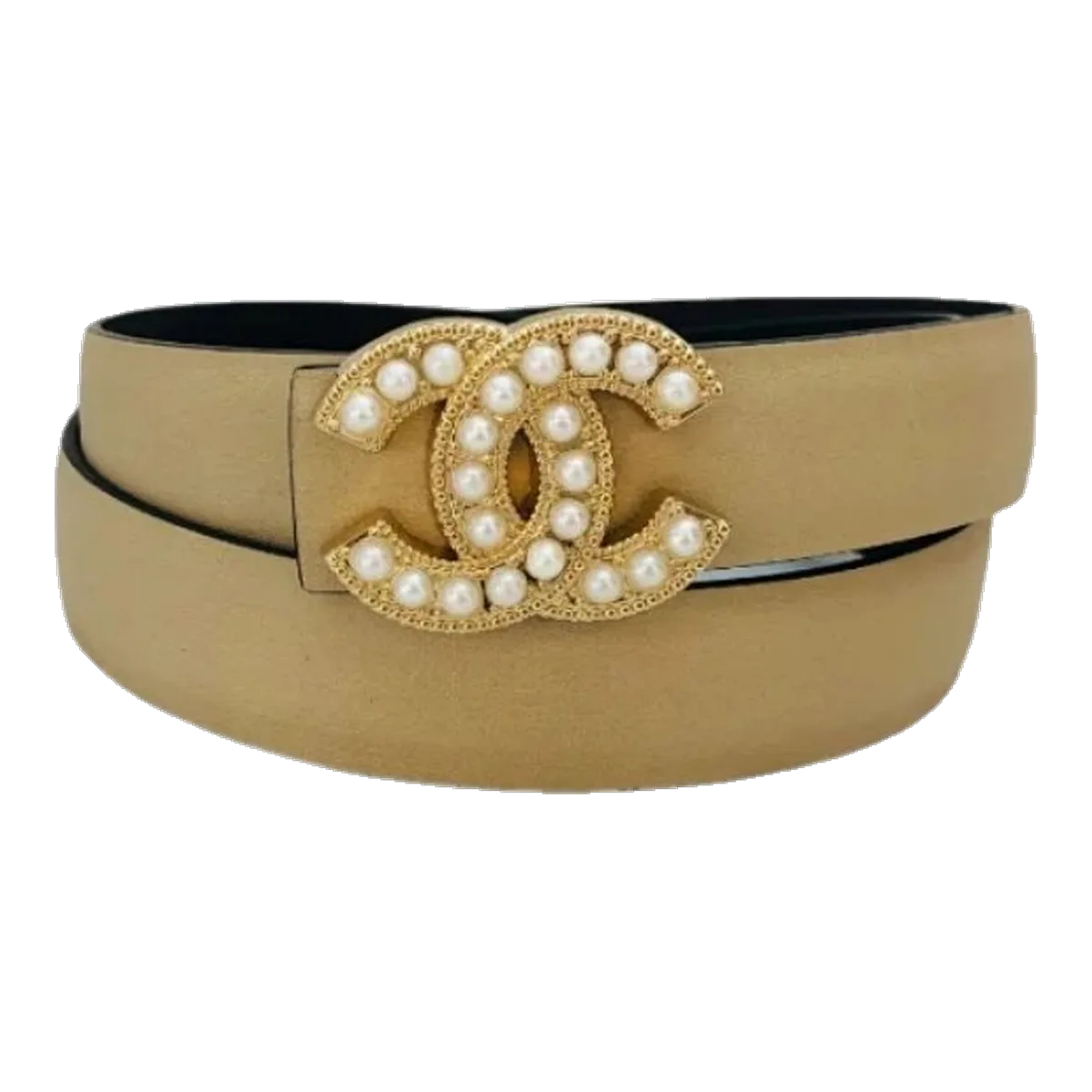 Chanel Beige Pearl CC Belt