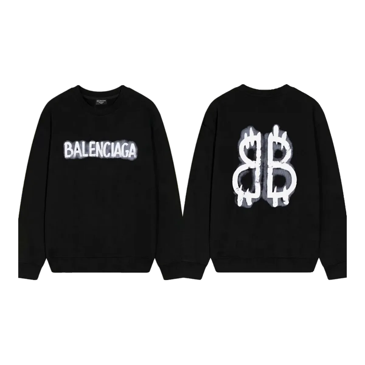 Balenciaga Black Sweatshirt Logo