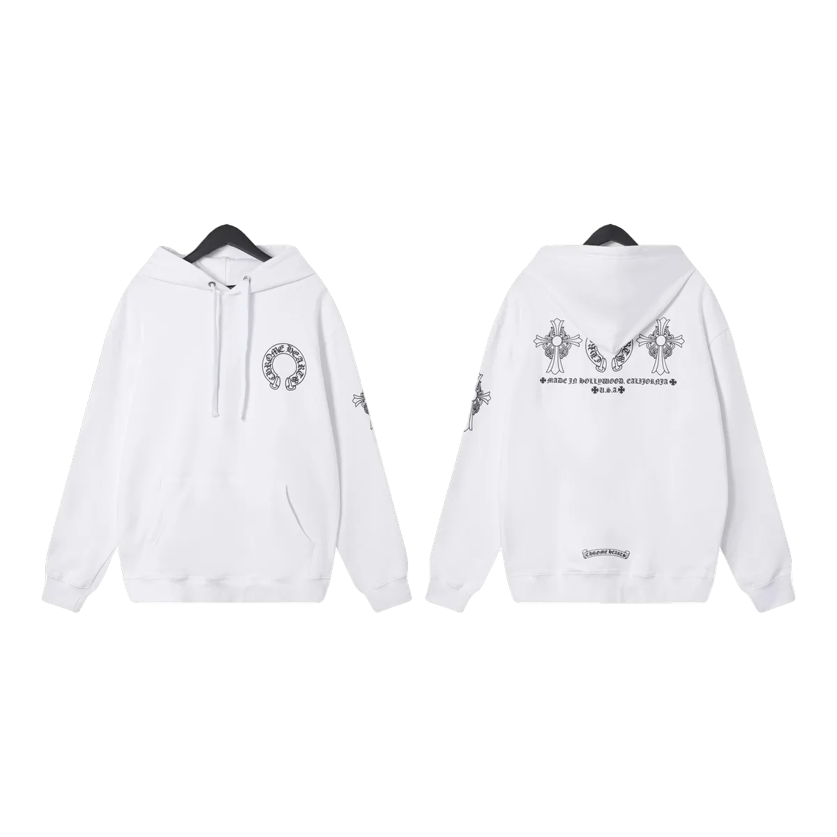 Chrome Hearts White Hoodie Cross