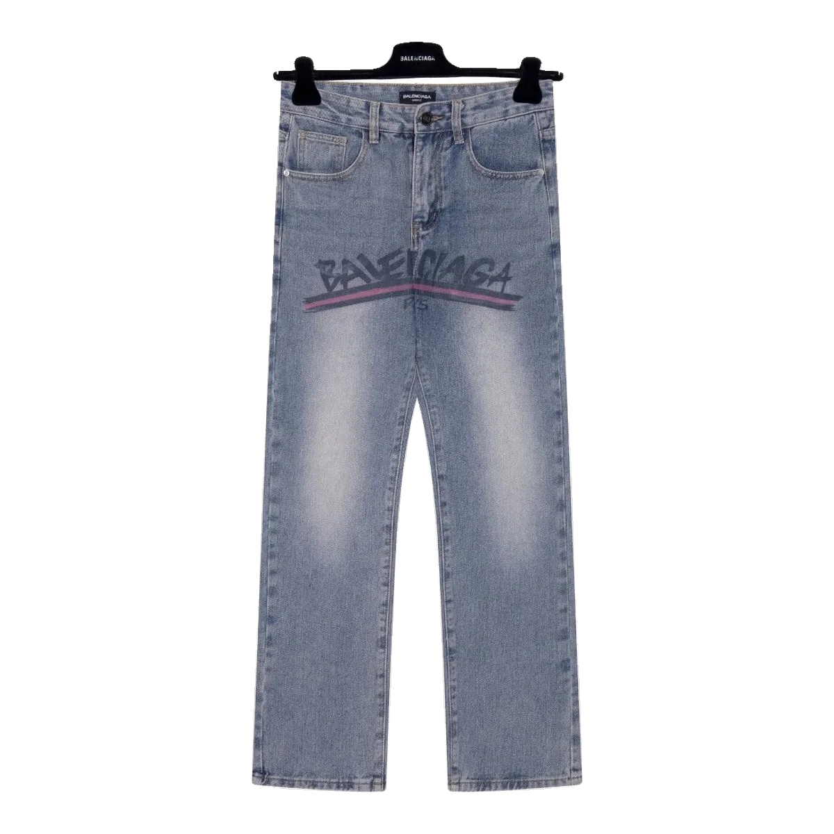 Balenciaga Distressed Jeans Blue