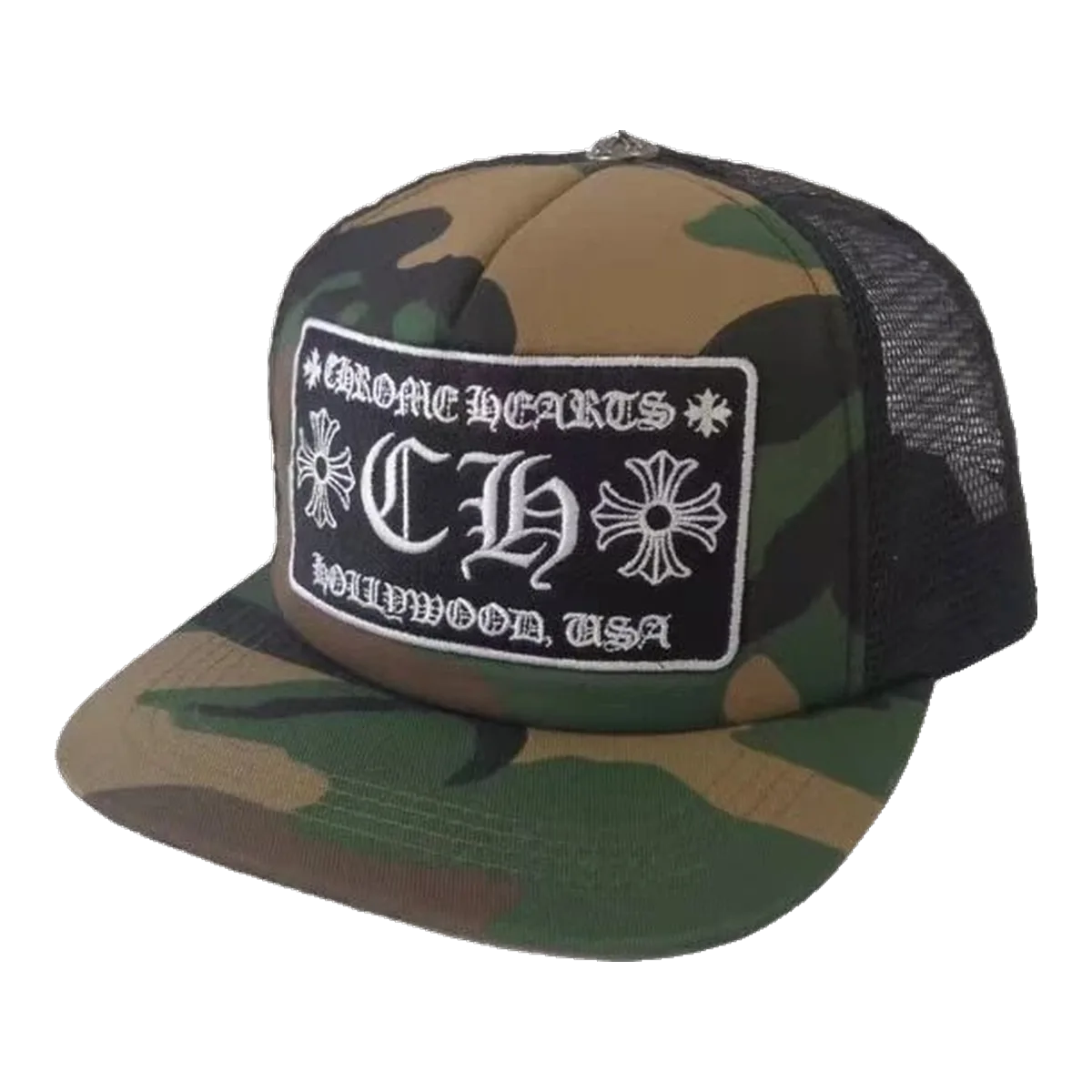 Chrome Hearts Camo Trucker Cap
