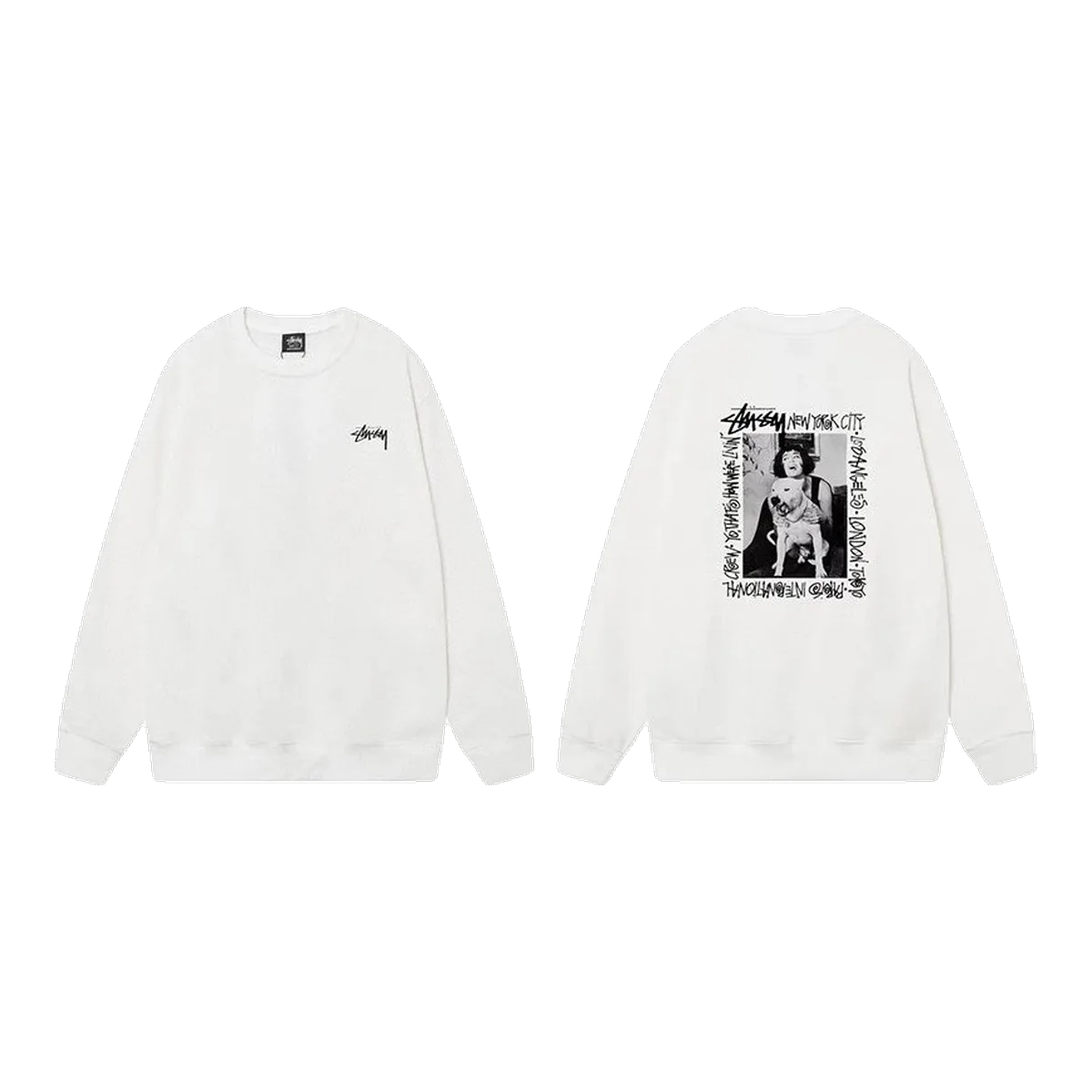 Stussy White Crewneck