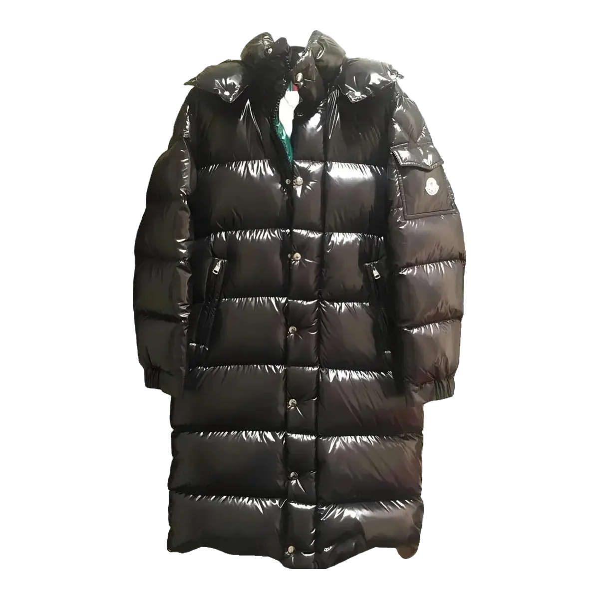 Moncler Long Puffer Coat Black