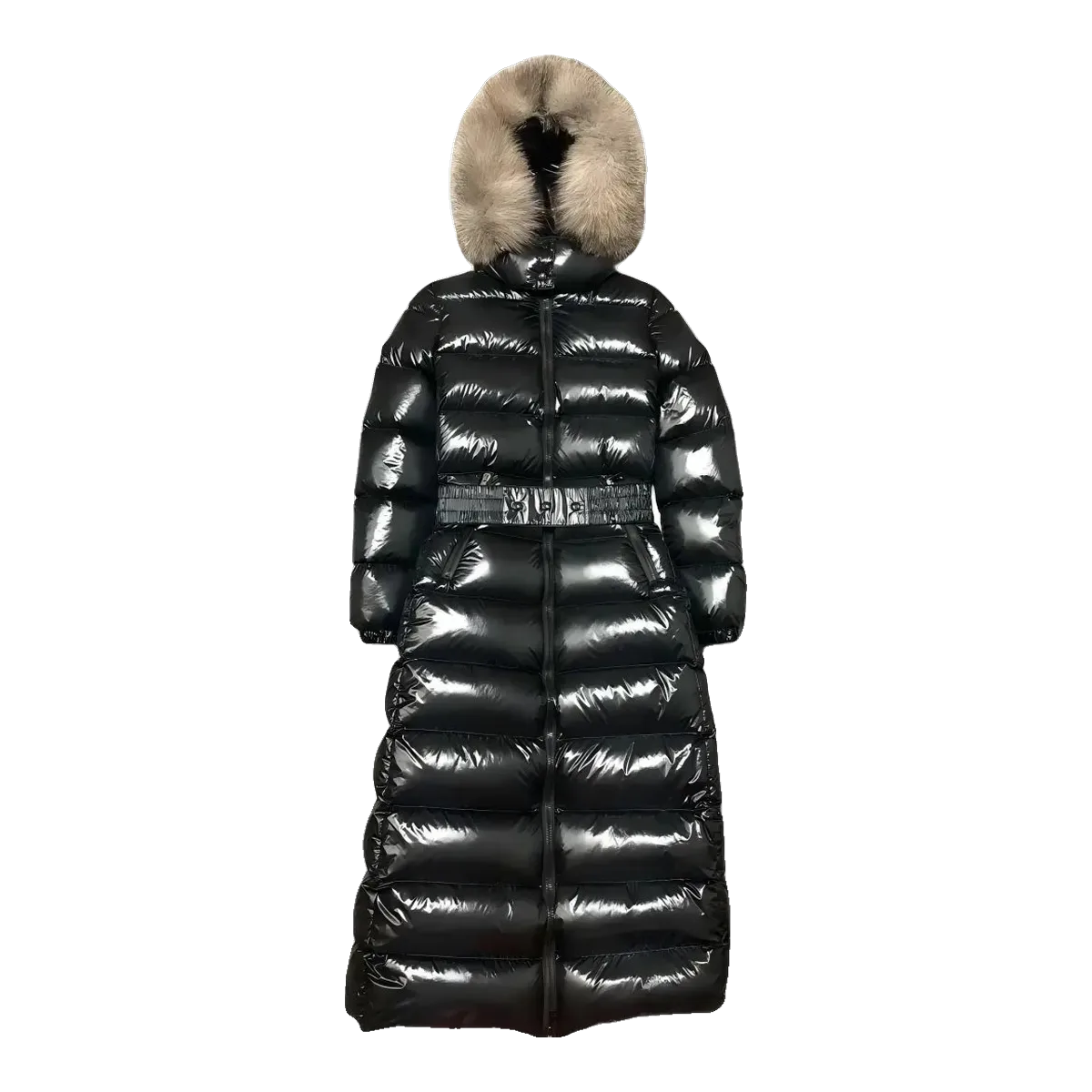 Moncler Long Puffer Coat Black