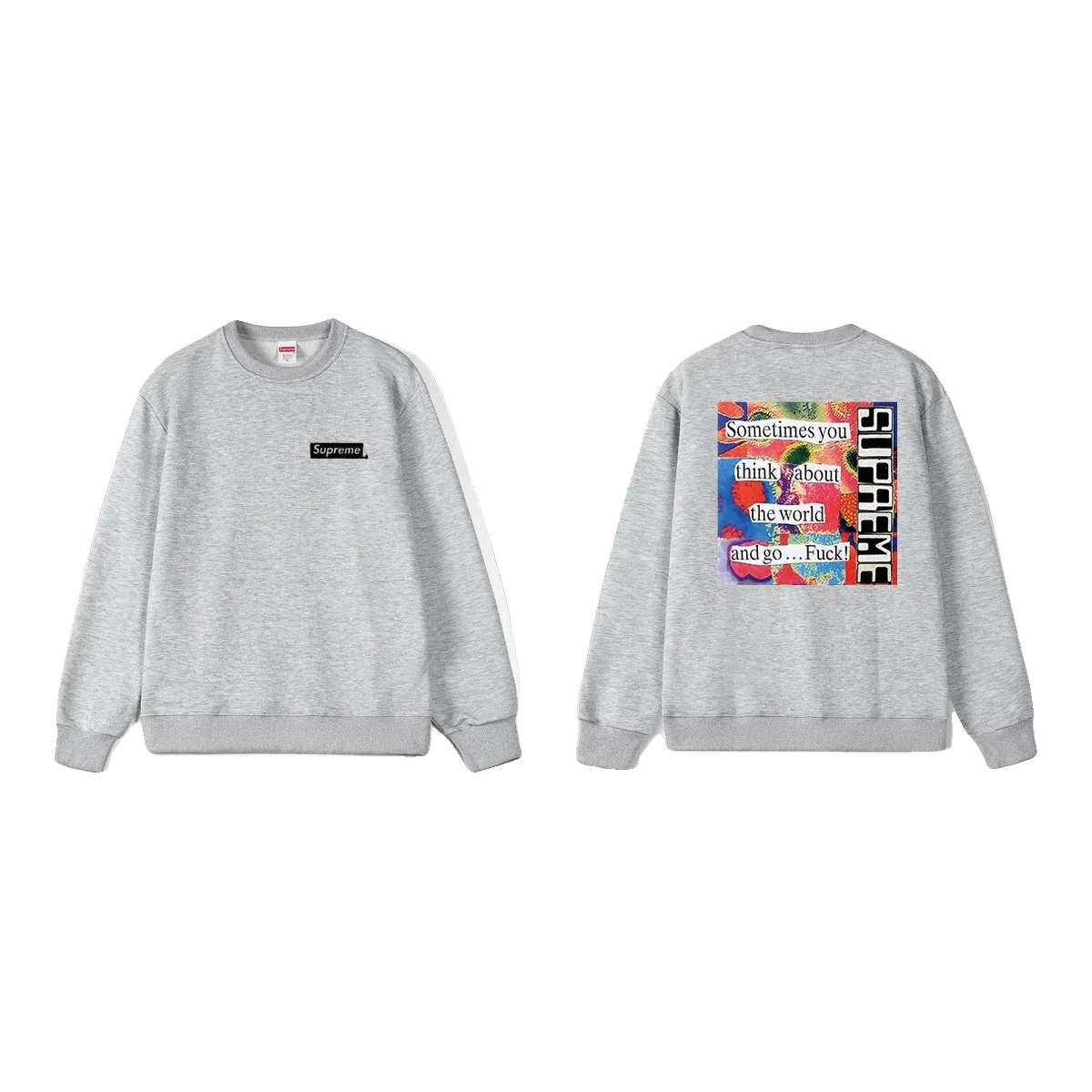 Supreme Grey Crewneck