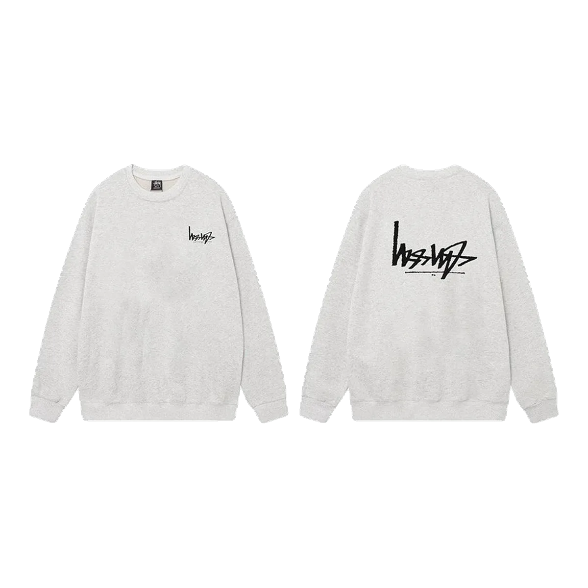 Stussy White Script Crewneck