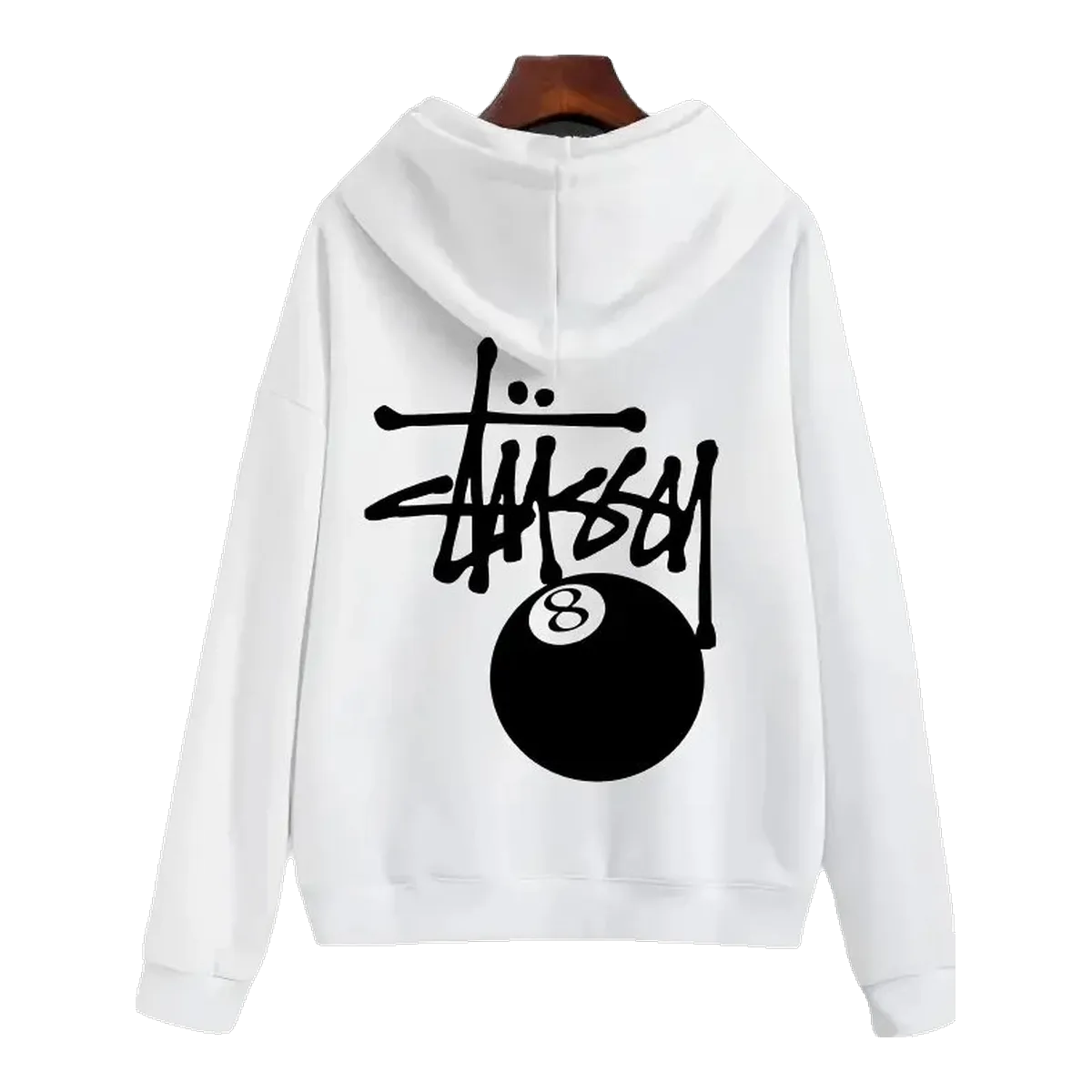 Stussy 8 Ball Hoodie White