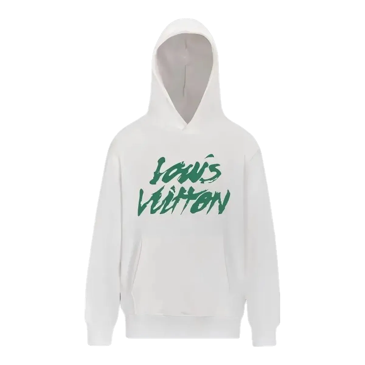 Louis Vuitton White Green Logo Hoodie