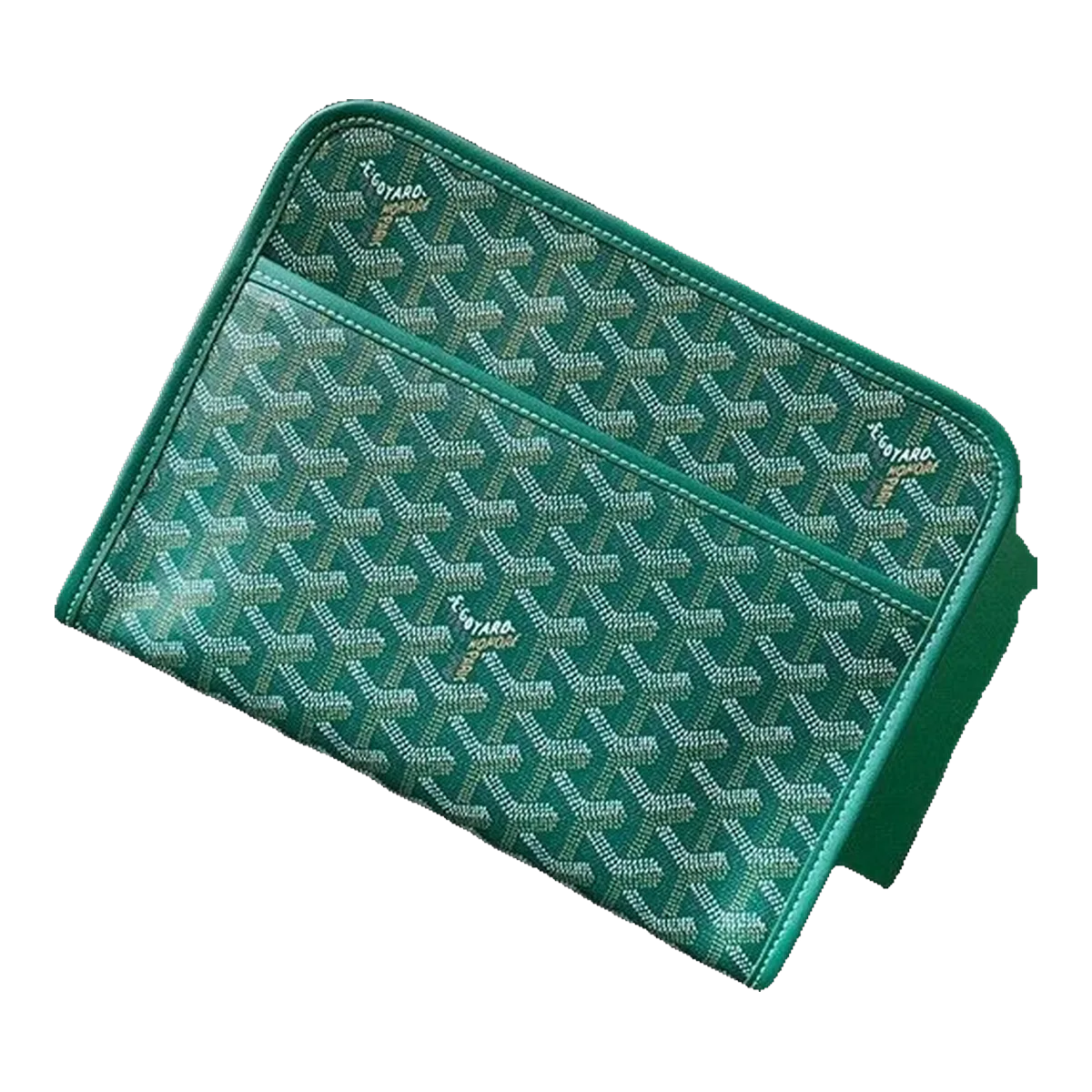 Goyard Green Chevron Wallet