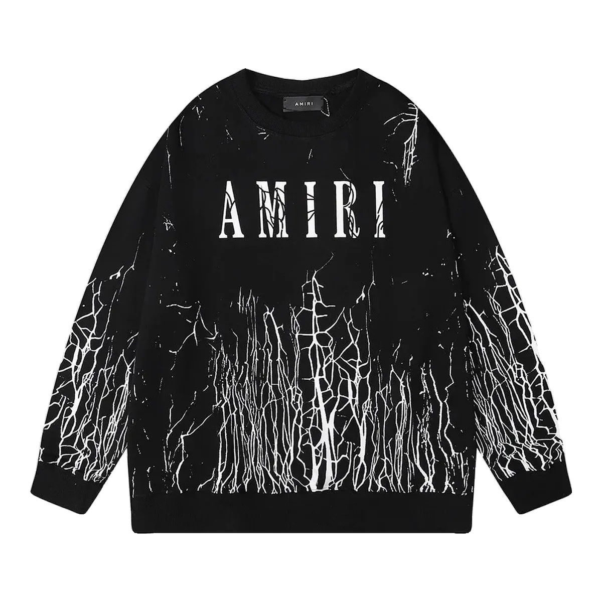 Amiri Black Logo Fringe Sweatshirt