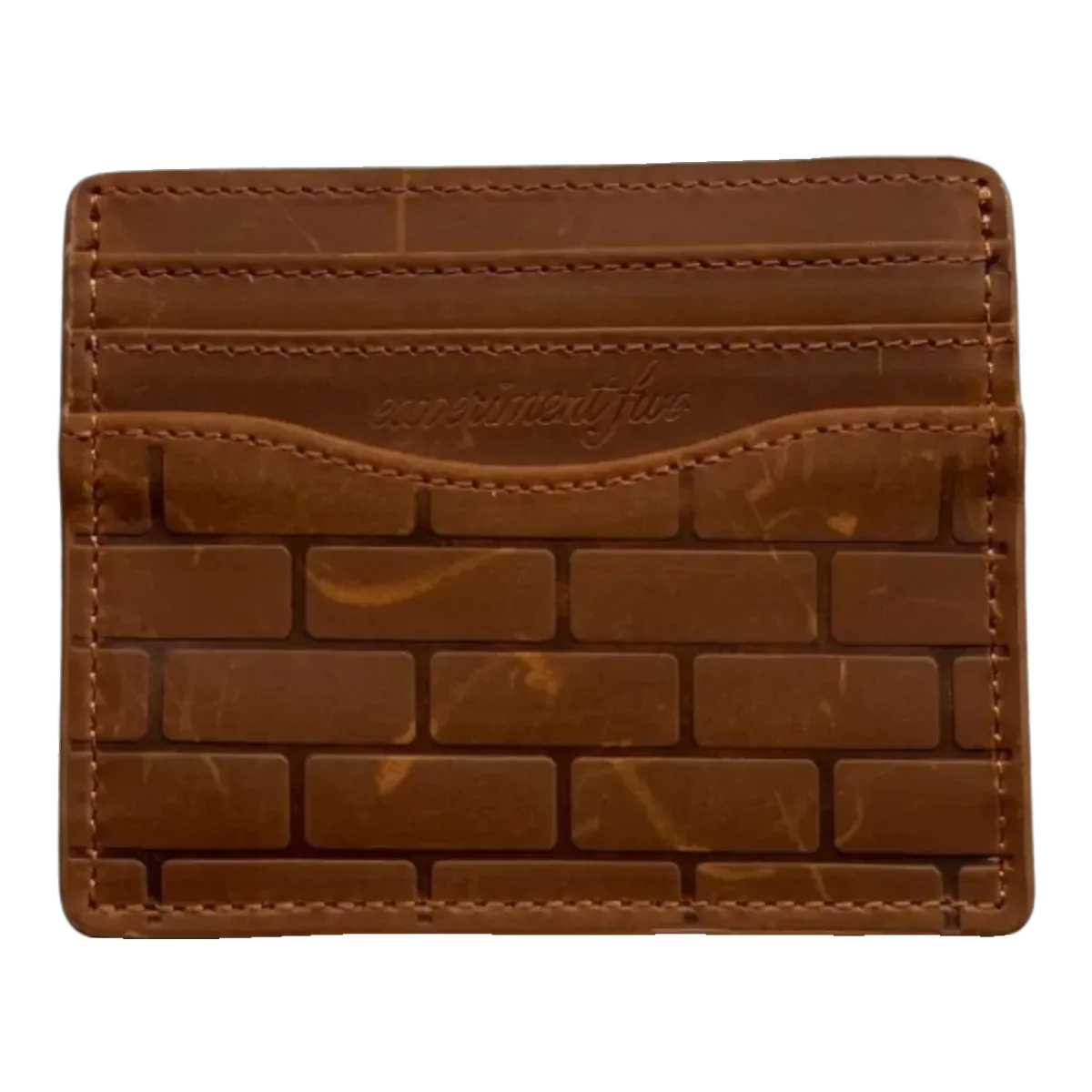 Experiment Five Brown Leather Card Holder