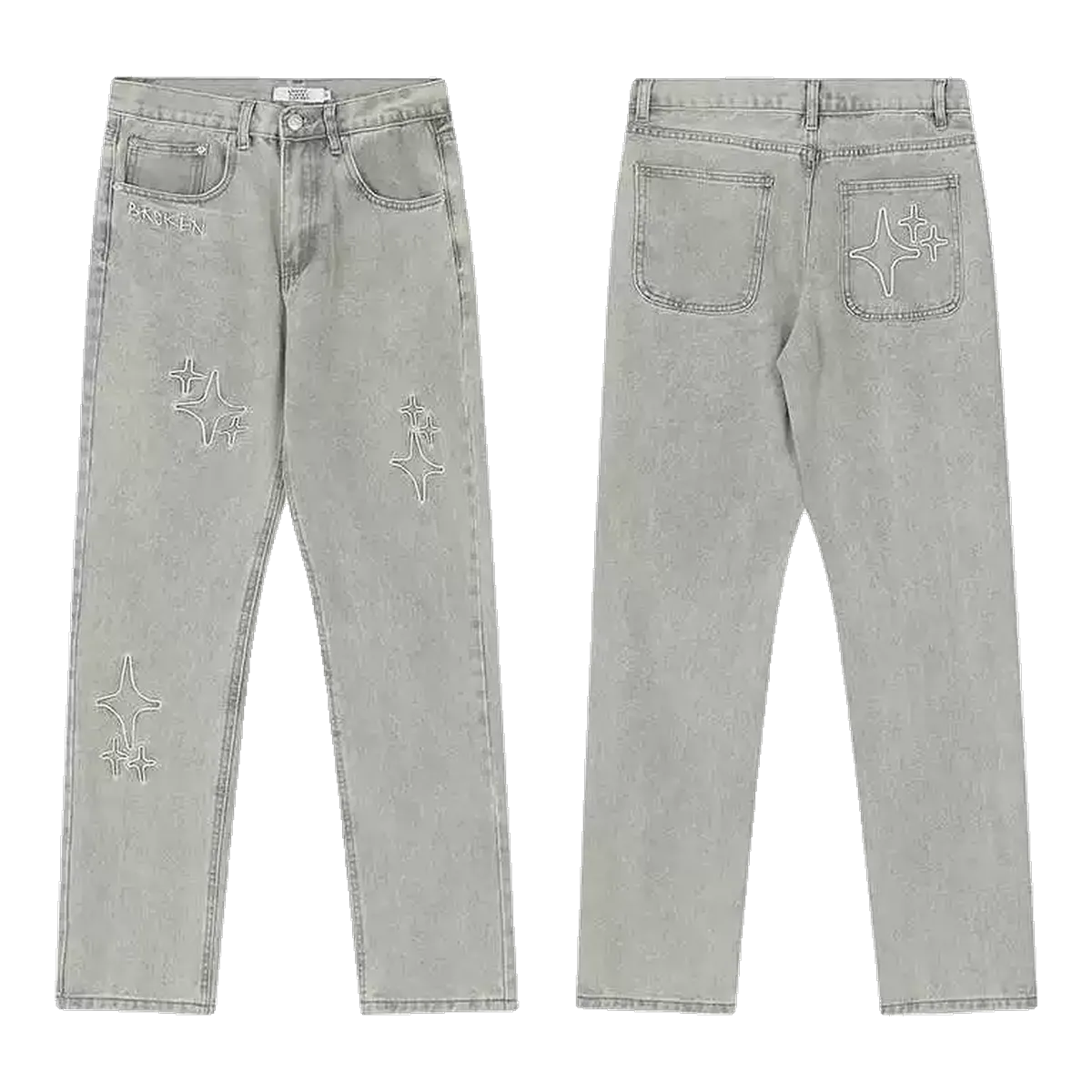 Broken Planet Jeans Grey