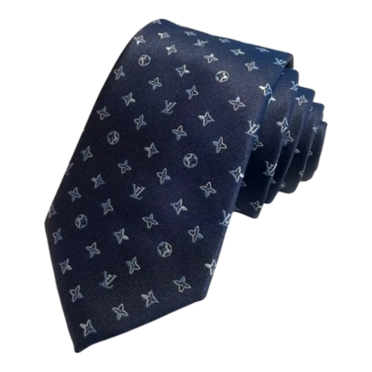 Louis Vuitton Navy Monogram Tie