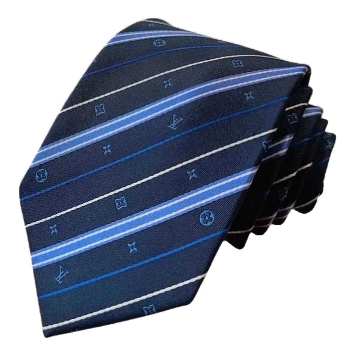 Louis Vuitton Blue Striped Tie
