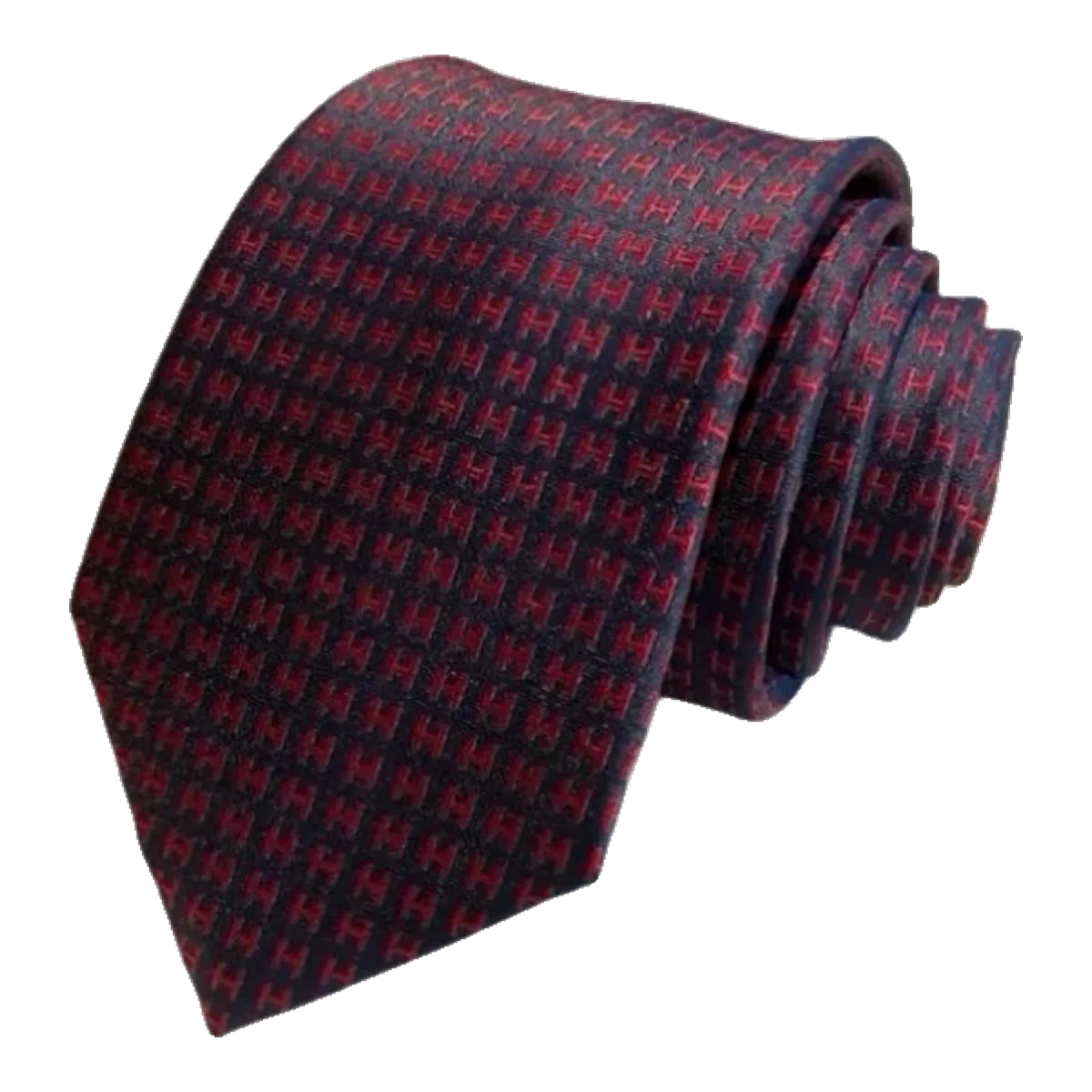 Hermes Silk Tie Burgundy