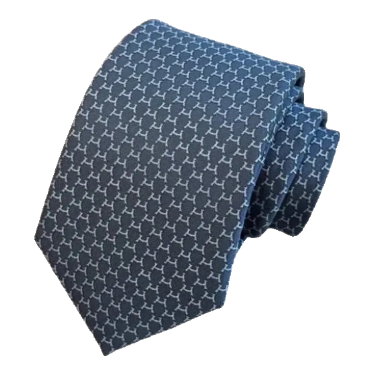 Hermes Silk Tie Blue