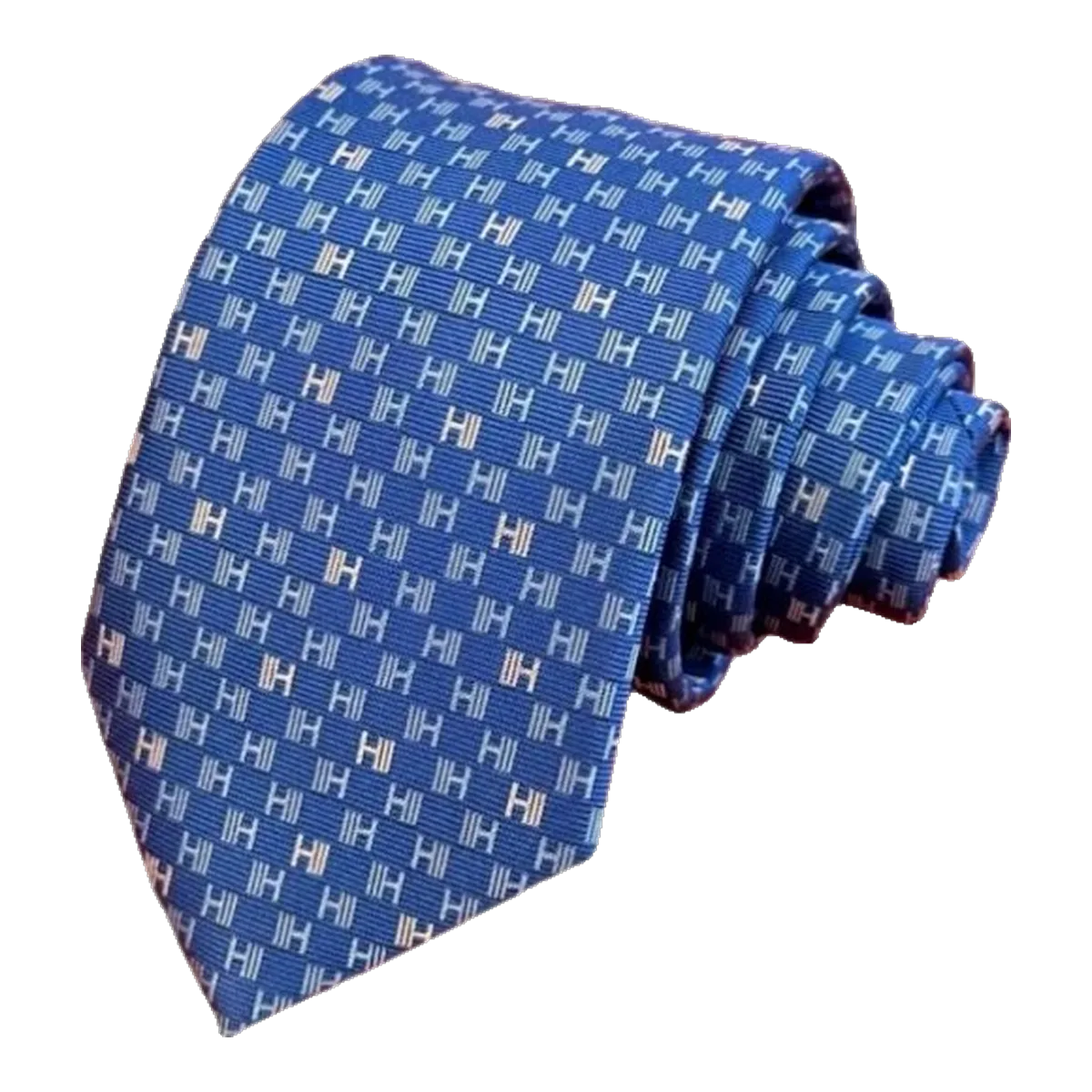 Hermes Silk Tie Blue Dot
