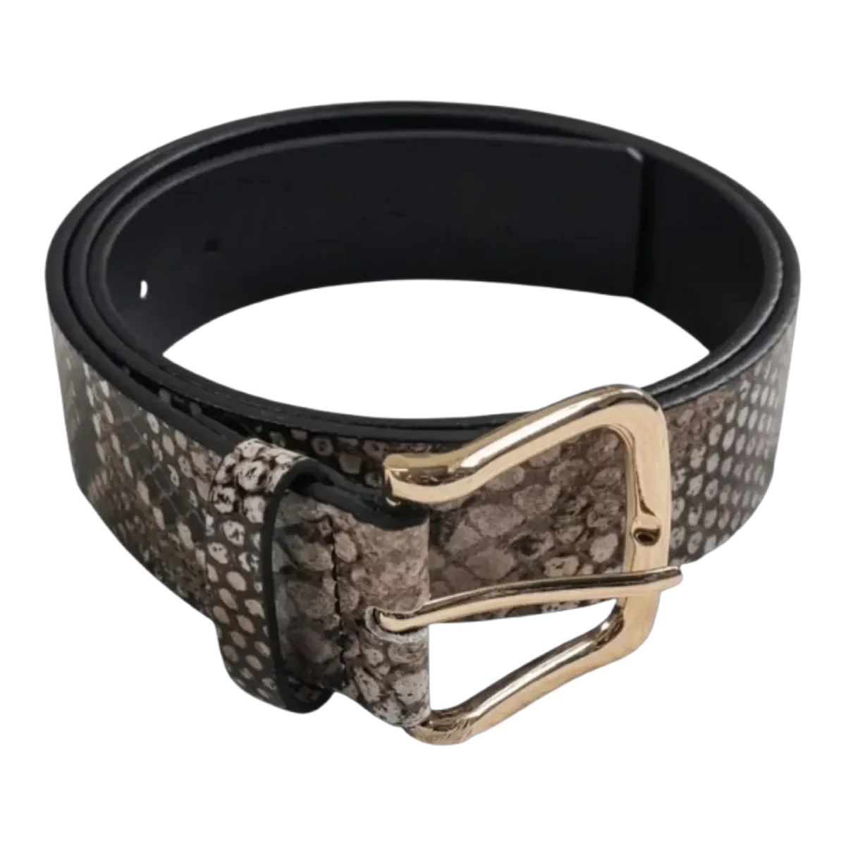 Fyredwrld Black Croc Leather Belt