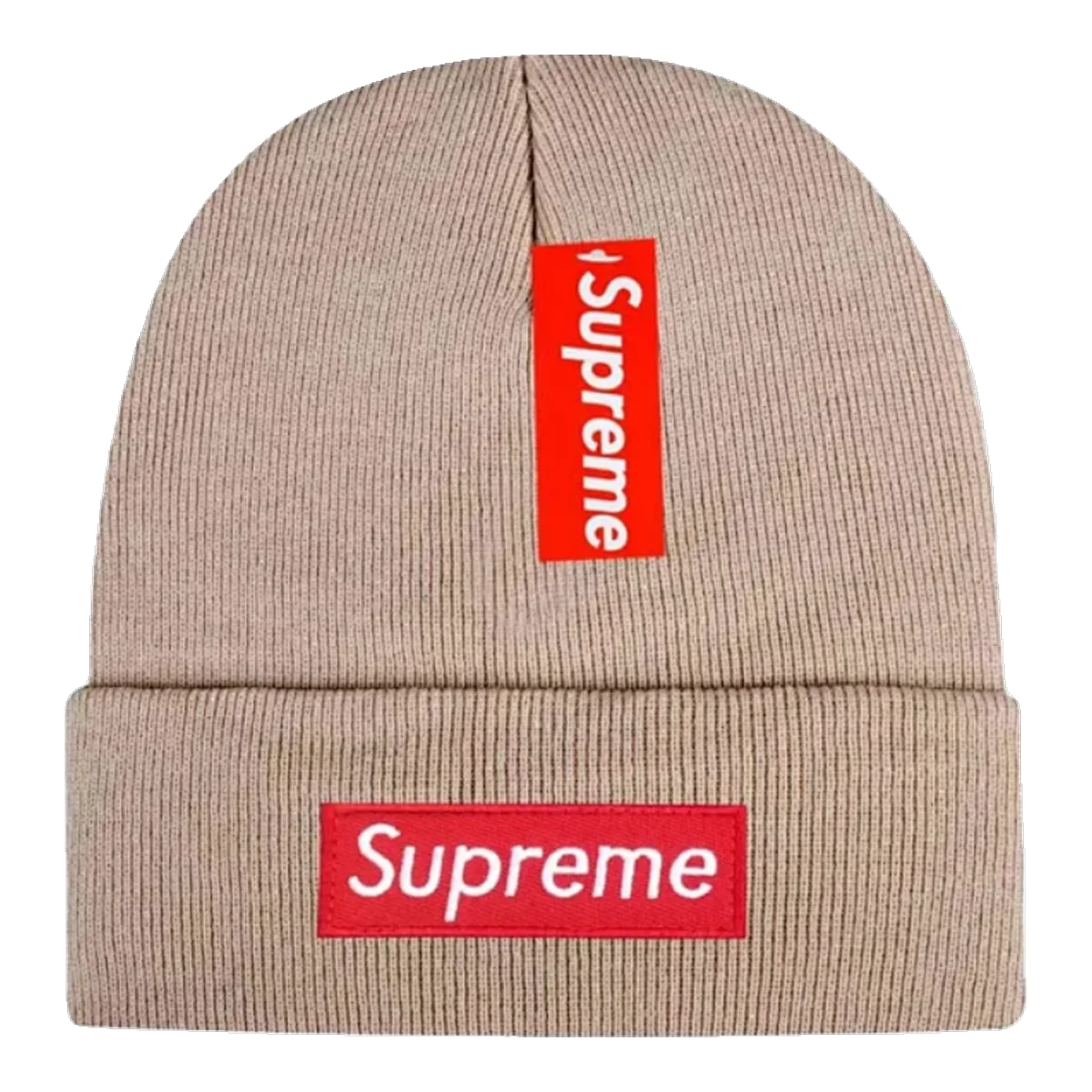 Supreme Box Logo Beanie Tan