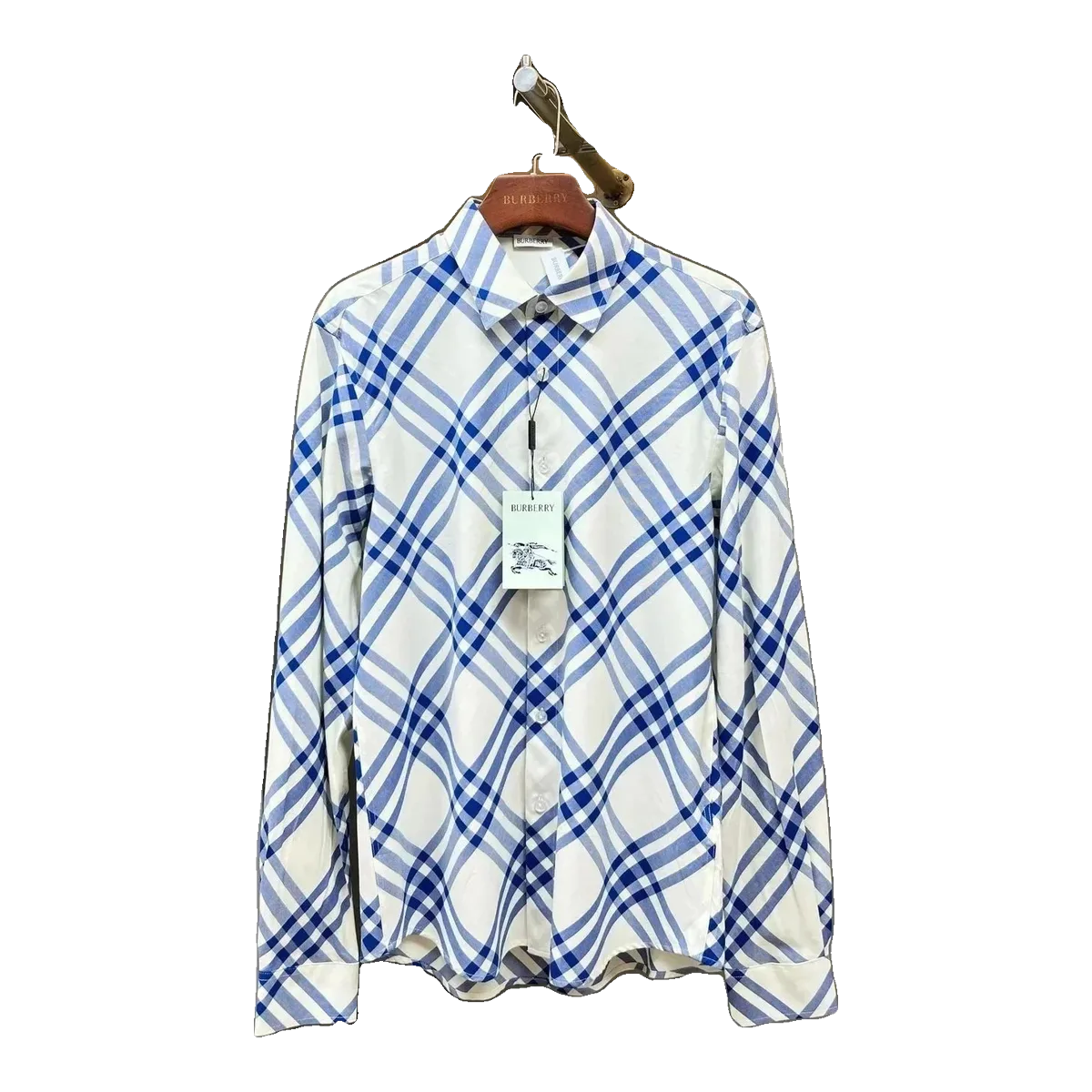 Burberry Check Shirt Blue