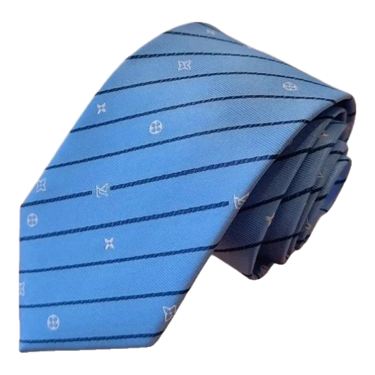 Louis Vuitton Blue Striped Tie